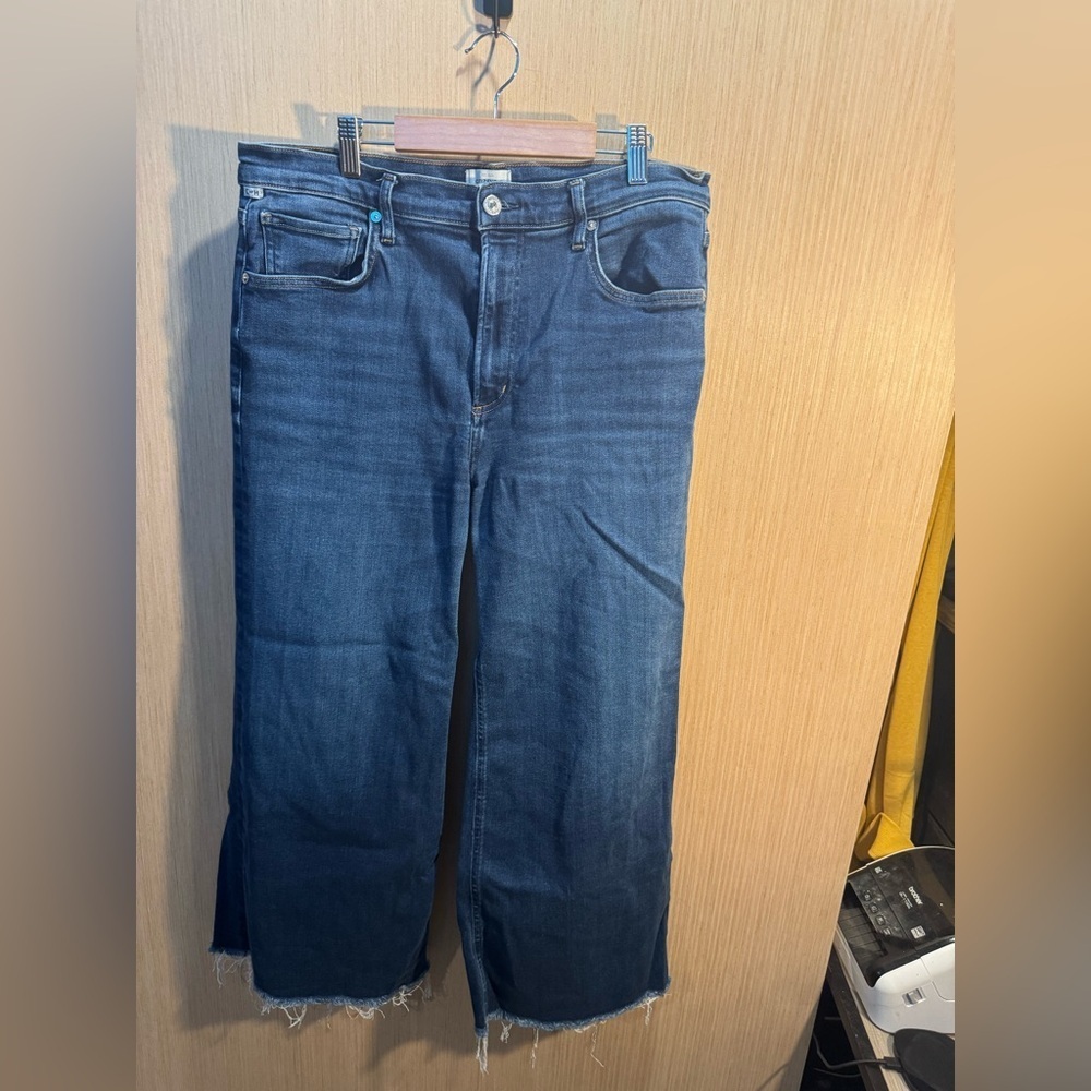 ❤️🔥Citizens of Humanity - Dark Blue High Rise Wide Leg Crop Jeans - 30